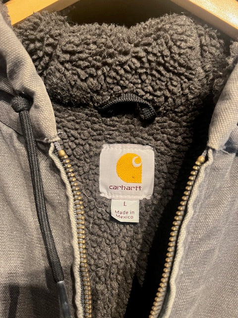 Vintage Carhartt Hooded Faded Gret XL