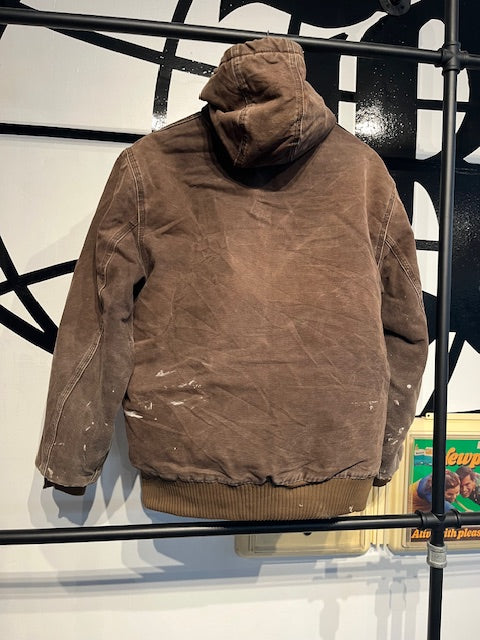 90's Carhartt Active Brown Paint Splatter L