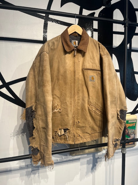 80's Carhartt Detroit Tan Thrashed L/XL