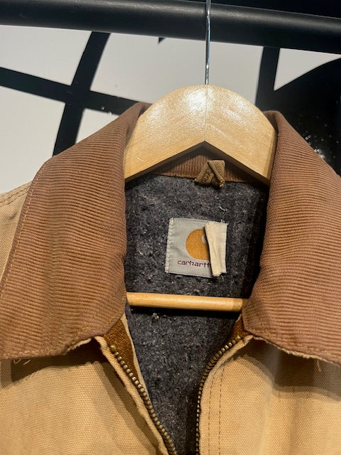 80's Carhartt Detroit Tan Thrashed L/XL