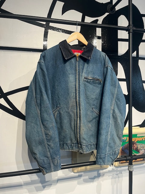 80's Carhartt Detroit Denim Faded L/XL