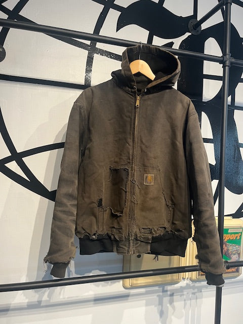 90's Carhartt Active Faded Black Thrashed L