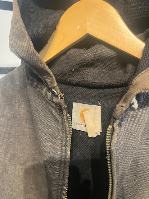 90's Carhartt Active Faded Black Thrashed L