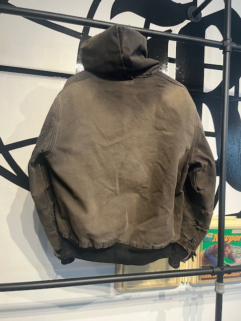 90's Carhartt Active Faded Black Thrashed L