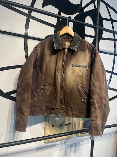 90's Carhartt Detroit Faded Brown L