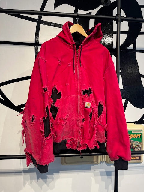 Vintage Carhartt Active Red Thrashed XL