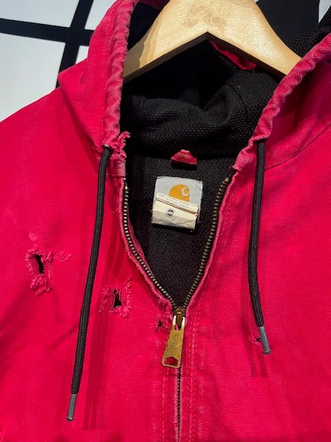 Vintage Carhartt Active Red Thrashed XL