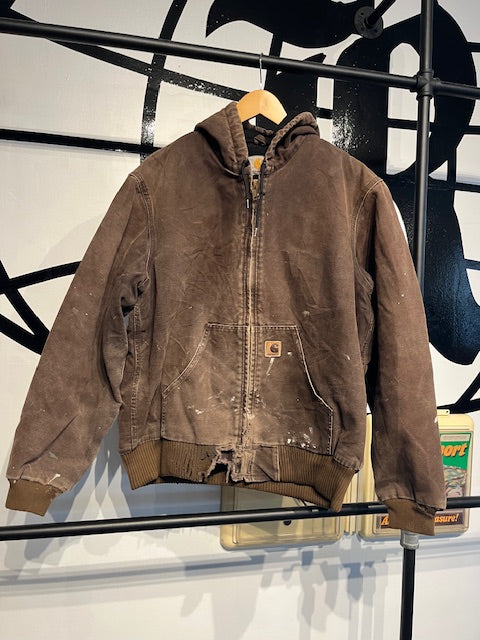 90's Carhartt Active Brown Paint Splatter L